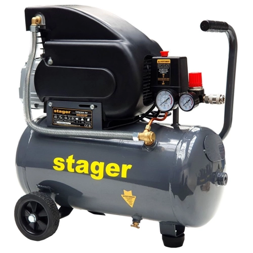Compresor aer, 24L, 8bar, 200L/min, monofazat, angrenare directa Stager HM2024F