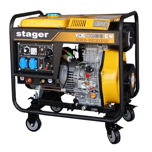 Generator sudare diesel monofazat, 3kVA curent sudare 200A, pornire la cheie Stager YDE8500EW