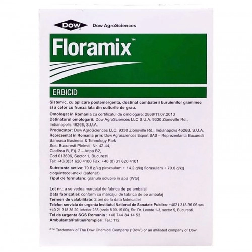 Erbicid sistemic Floramix pentru culturile de grau