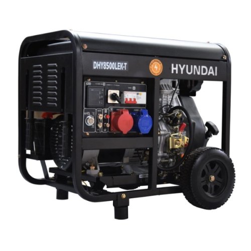 Generator de curent trifazat cu motor diesel HYUNDAI DHY8500LEK-T